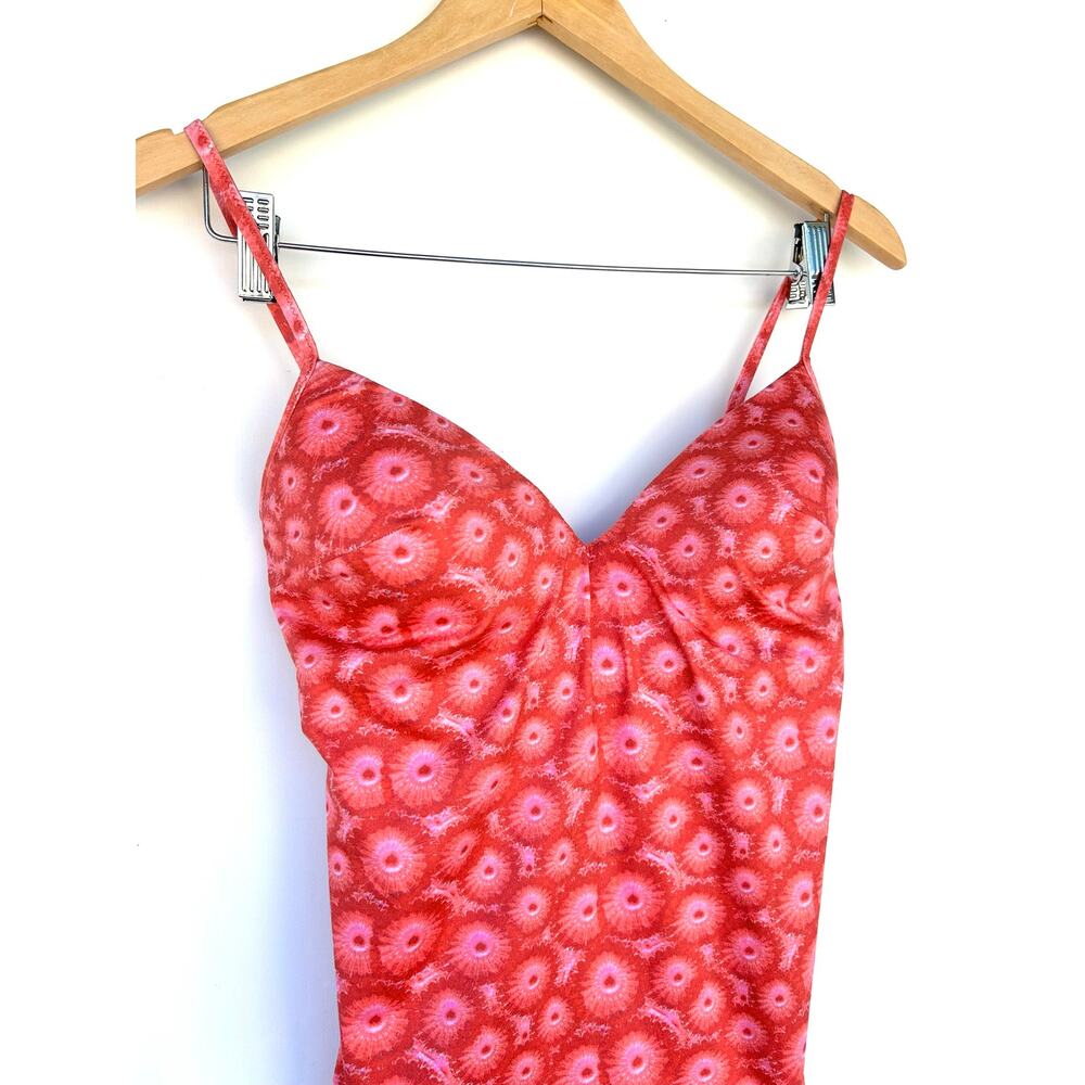 La Perla One Piece Bathing Suit Cups Swimsuit Pink Floral Cheeky Low Back 10 - Picture 5 of 8